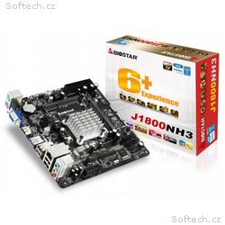 BIOSTAR, Intel J1800, MiniITX, GbE 