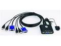 ATEN 2-port KVM USB mini, 1m kabely, DO