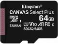 KINGSTON Canvas Select Plus 64GB microSD, UHS-I, C