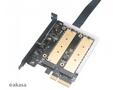 AKASA adaptér dual M.2 do PCIex s chladičem RGB
