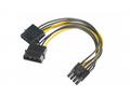 AKASA - 4-pin Molex na 6+2-pin PCIe adaptér