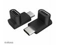 AKASA adaptér USB3.1 Gen2 Type-C na Type-C, 2ks v 