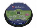 VERBATIM CD-RW 80min. 8-12x, 10 cake