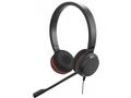 Jabra Evolve 20, Stereo, USB, Drát, Černá-červená