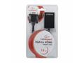 Gembird adaptér VGA (M) na HDMI (F) + 3.5 mm audio