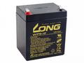 Long 12V 5Ah olověný akumulátor F1 (WP5-12 F1)