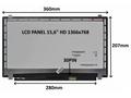 LCD PANEL 15,6" HD 1366x768 30PIN MATNÝ, ÚCHYTY NA