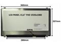 LCD PANEL 15,6" FHD 1920x1080 30PIN MATNÝ, ÚCHYTY 