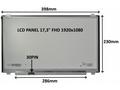 LCD PANEL 17,3" FHD 1920x1080 30PIN MATNÝ IPS, ÚCH