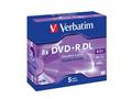 VERBATIM DVD+R(5-pack)DoubleLayer, Jewel, 8x, 8,5G