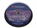 VERBATIM DVD+R DL AZO 8,5GB, 8x, spindle 10 ks