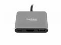 Natec multiport adaptér Fowler MINI USB-C PD, USB 