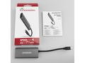 AXAGON HMC-4G2, USB 3.2 Gen 2 10 Gb, s hub, porty 