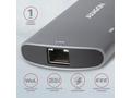 AXAGON HMC-6M2, USB 3.2 Gen 1 hub, 2x USB-A, HDMI,