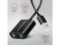 Axagon ADA-12 USB - cable audio USB zvukovka s 15 