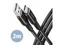 AXAGON BUCM-AM20AB, HQ kabel USB-C <-> USB-A, 2m, 