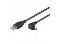 PremiumCord Kabel micro USB 2.0, A-B, 90°, 1m