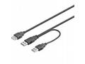 PremiumCord USB 2.0 napájecí Y kabel A, M+A, M-A, 