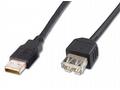 PremiumCord USB 2.0 kabel prodlužovací, A-A, 1m če