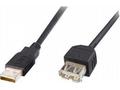 PremiumCord USB 2.0 kabel prodlužovací, A-A, 5m če
