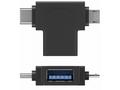 PremiumCord Adaptér USB-A na USB-C + micro USB-B