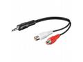 PremiumCord Kabel Jack 3.5mm-2xCINCH M, F 20cm