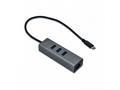 i-tec USB-C Metal 3-portovy HUB s Gigabit Ethernet