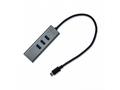 i-tec USB-C Metal 3-portovy HUB s Gigabit Ethernet