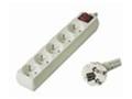 Prodlužovací přívod 230V, 3m, 5 zásuvek + vypínač