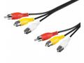 PremiumCord Kabel 3x CINCH-3x CINCH M, M 2m