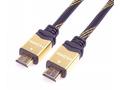 PremiumCord designový HDMI 2.0 kabel, zlacené kone