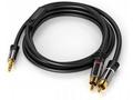 PremiumCord HQ stínený kabel stereo Jack 3.5mm-2xC