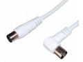 PremiumCord TV kabel M, F 90°, 2m