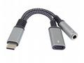 PremiumCord Redukce USB-C, 3,5mm jack s DAC chipem