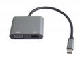 PremiumCord MST adaptér USB-C na HDMI + VGA, rozli