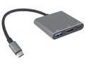 PremiumCord Adaptér USB-C na HDMI + USB3.0 + PD, r