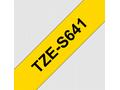 TZE-S641, žlutá, černá, 18mm