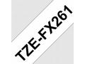 Brother - TZe-FX261, bílá, černá, 36 mm, s flexibi