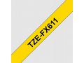 TZE-FX611, žlutá, černá, 6mm