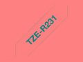 TZE-R231, černý tisk na bílé, šířka 12 mm