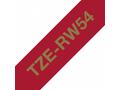 Brother TZE-RW54 zlatá na vínově červené, 24 mm, t