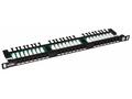Solarix 19" Patch panel 24xRJ45 CAT5E UTP s vyvaz.