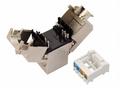 Solarix Keystone 10G CAT6A STP RJ45 černý samořezn