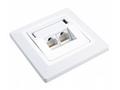 Solarix zásuvka CAT6 UTP 2 x RJ45 pod omítku bílá 