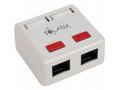 Zásuvka Solarix CAT5E UTP 2 x RJ45 na omítku bílá