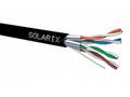 Solarix Kabel STP drát CAT6A STP PE Fca 500m, cívk