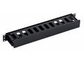 Triton 19" vyvazovací panel 1U plastový RAL9005