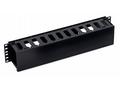 19" vyvazovací panel 2U plastový RAL9005