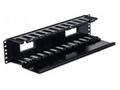 19" vyvazovací panel 2U plastový RAL9005