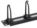 TRITON 19" vyvazovací panel průchozí 1U - 5x plast